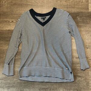 Tommy Hilfiger Striped V-Neck Sweater
